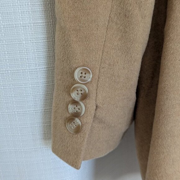 T.‎ Harris London Camel Hair Blazer Sport Coat 2 Buttons 46R Tan Color - Picture 9 of 12